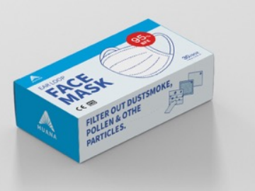 High Quality Ear-loop 3ply disposable  face blue mask :Non-woven+Melt- blown fabric. BFE 99%