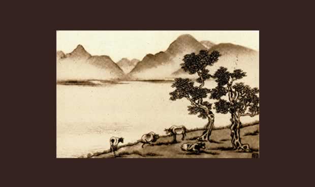 Chiang Yee image of Derwentwater