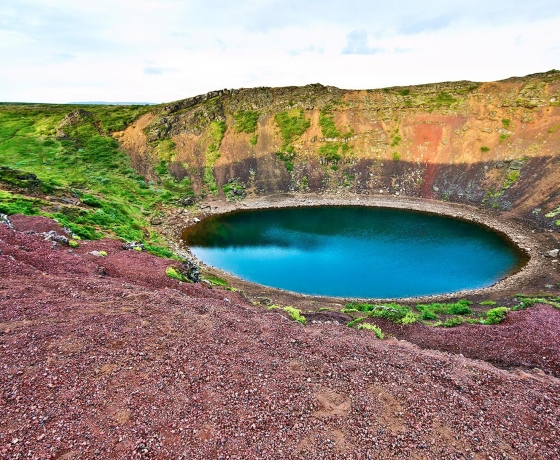 凯瑞斯Kerið火山口湖 (4)