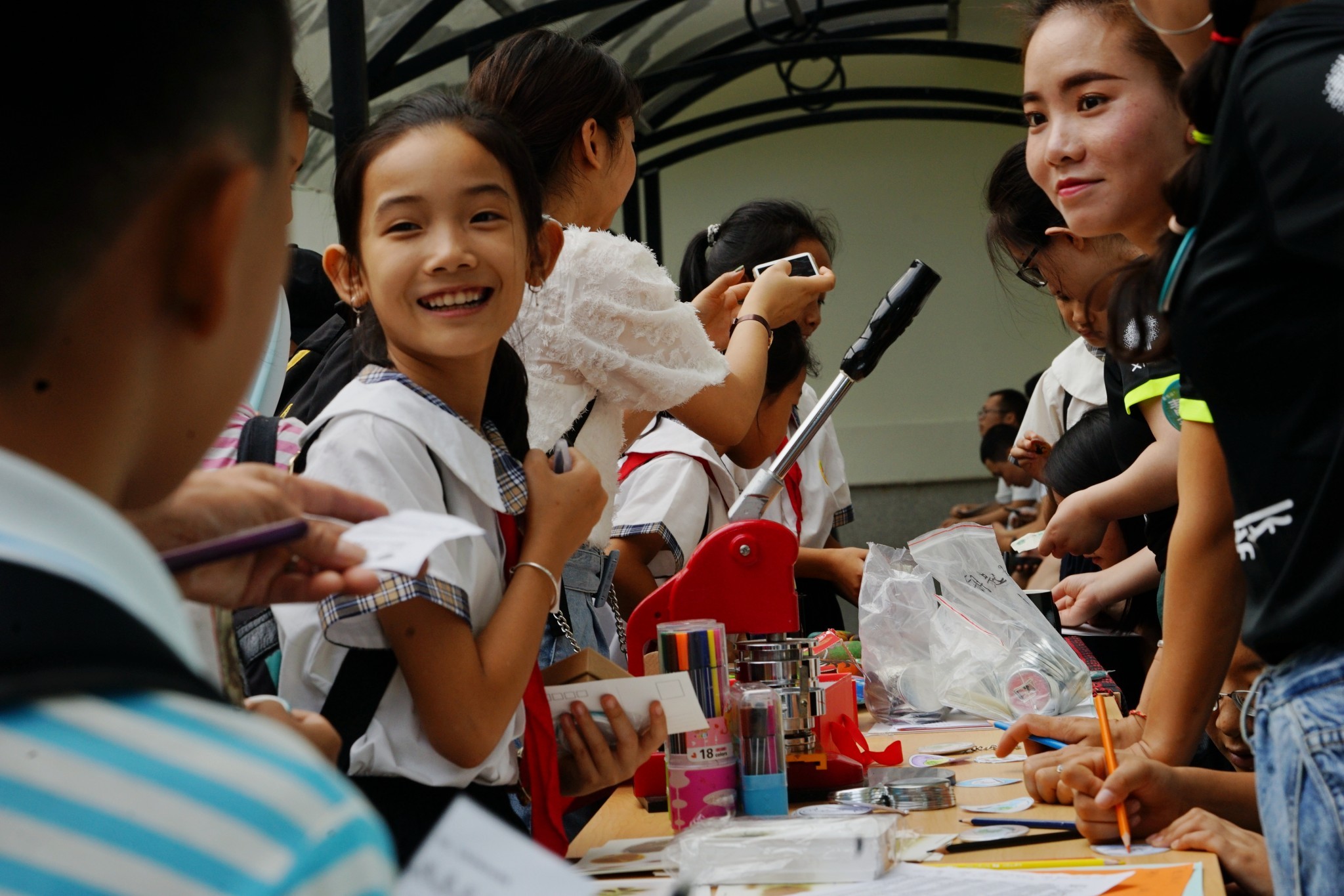 22日的科学节现场（玉最东 摄）